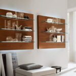 étagères en verre sur les options de photo de mur