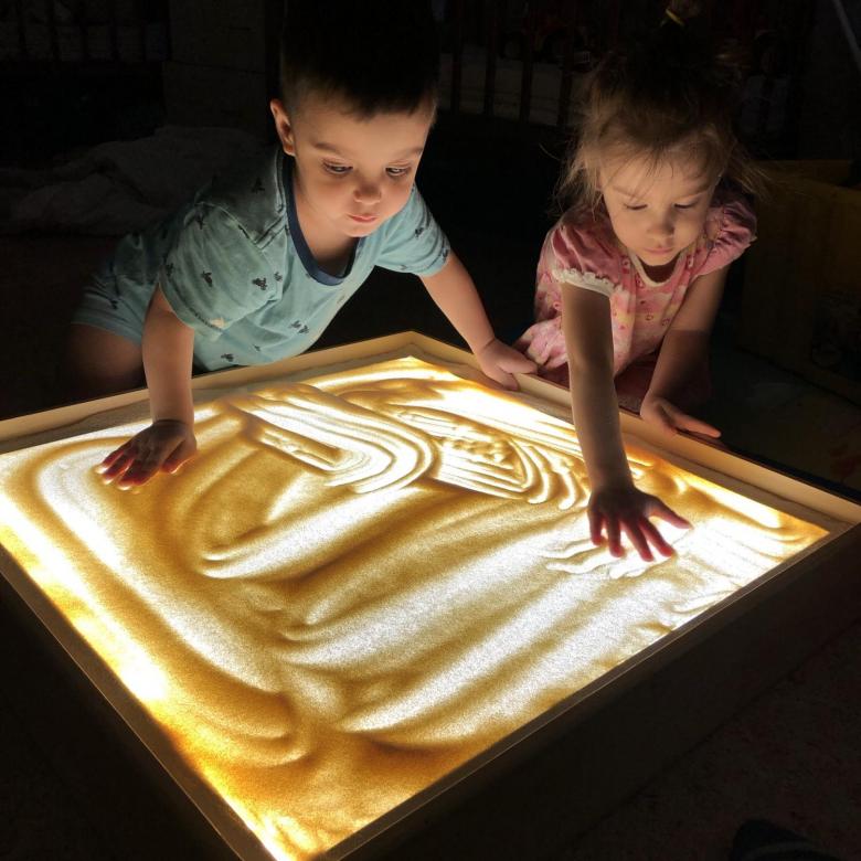 table de peinture au sable