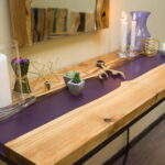 photo de décoration de table en résine époxy