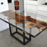 décor photo de table en résine époxy
