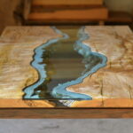 idées de décoration de table en résine époxy