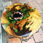 vues de photo de table en résine époxy