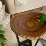 vues de photo de table en résine époxy