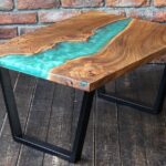 photo de conception de table en résine époxy