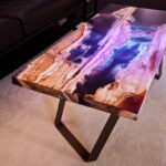 décoration de table en résine époxy