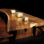 intérieur de table en bois massif