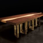 idées d'intérieur de table en bois massif
