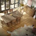 idées d'intérieur de table en bois massif