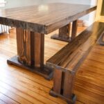 conception de photo de table en bois massif