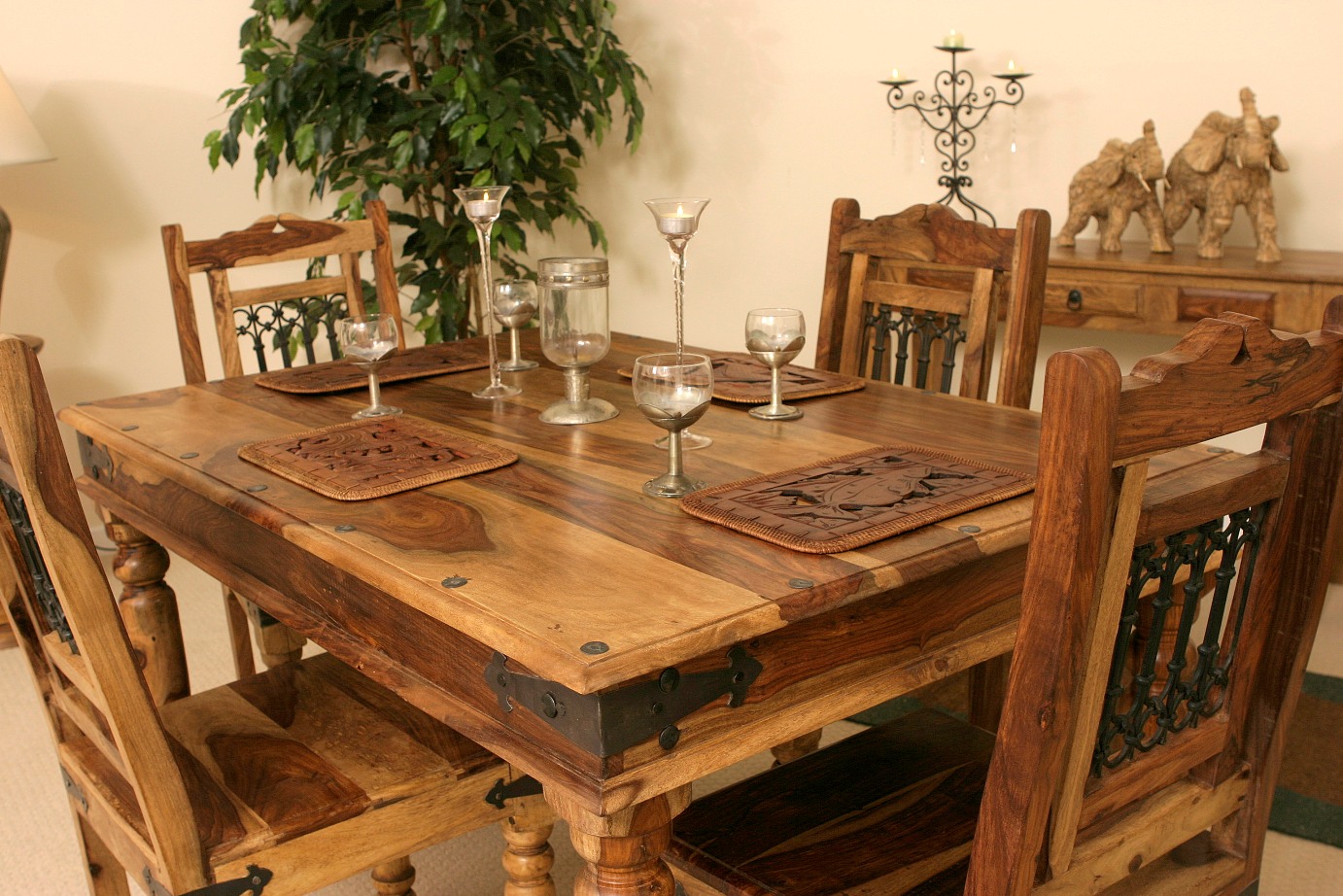 conception de photo de table en bois massif