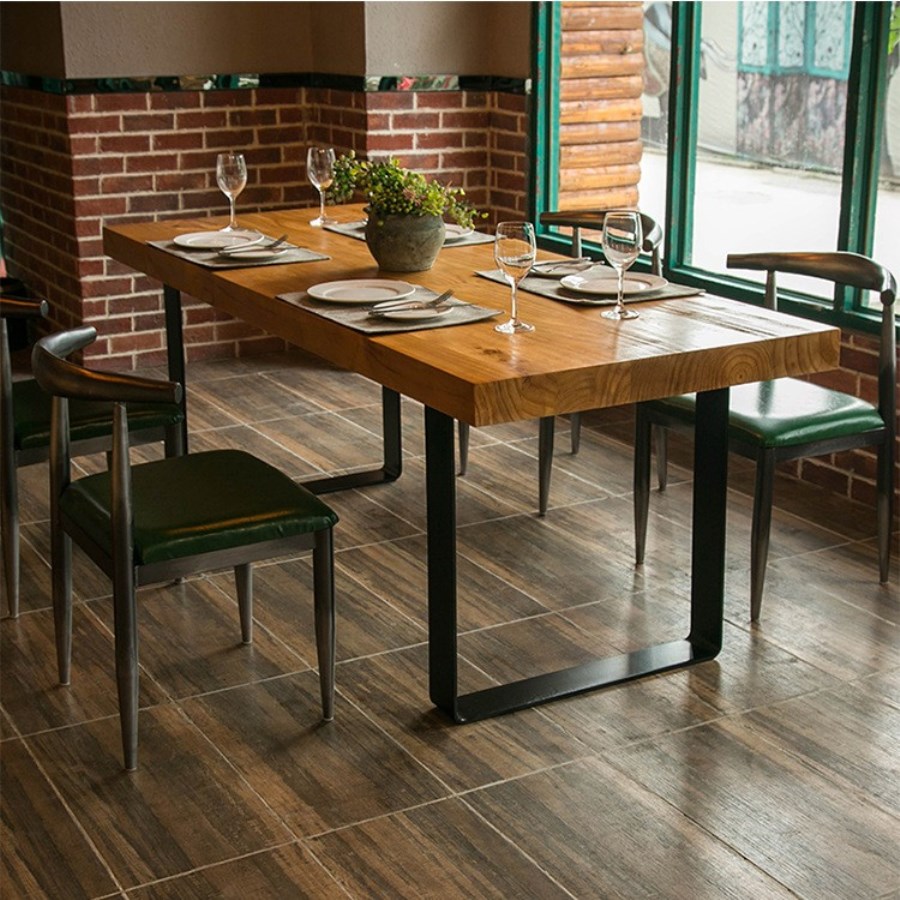 idées de photo de table en bois massif
