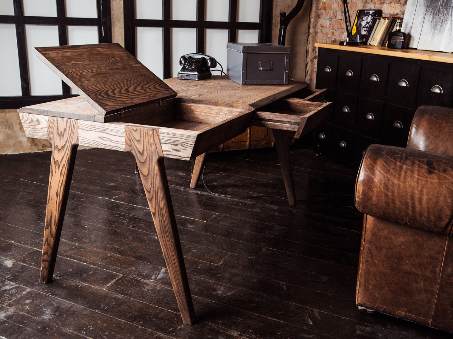 décoration de table en bois massif