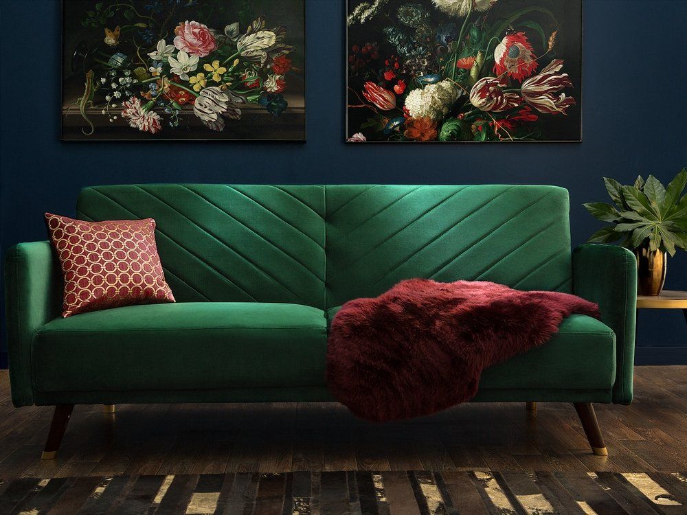 canapé vert foncé pour chambre