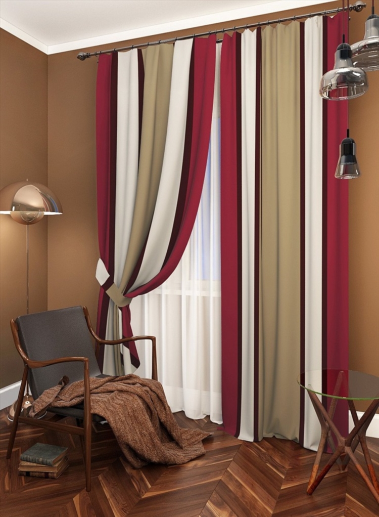 rideaux tricolores