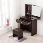 coiffeuse marron coulissante