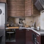 meuble d'angle sous l'évier dans les photos de l'intérieur de la cuisine