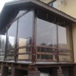 outdoor pvc curtains on the veranda