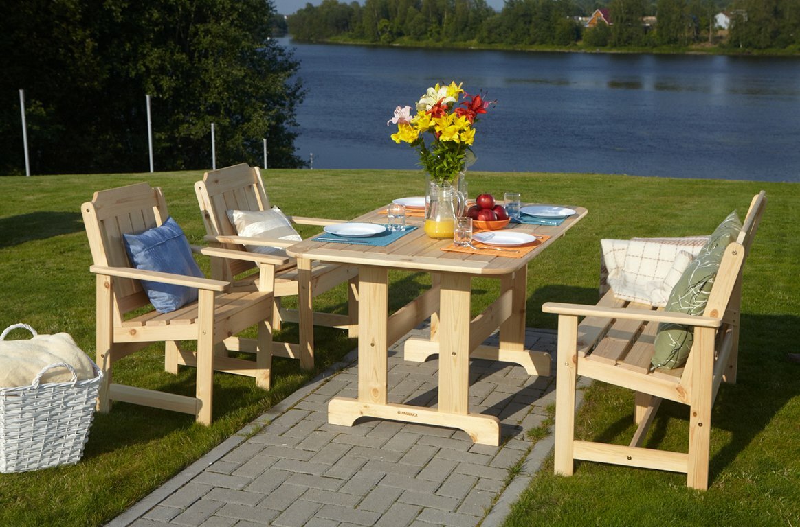 set al aire libre para cabañas de verano