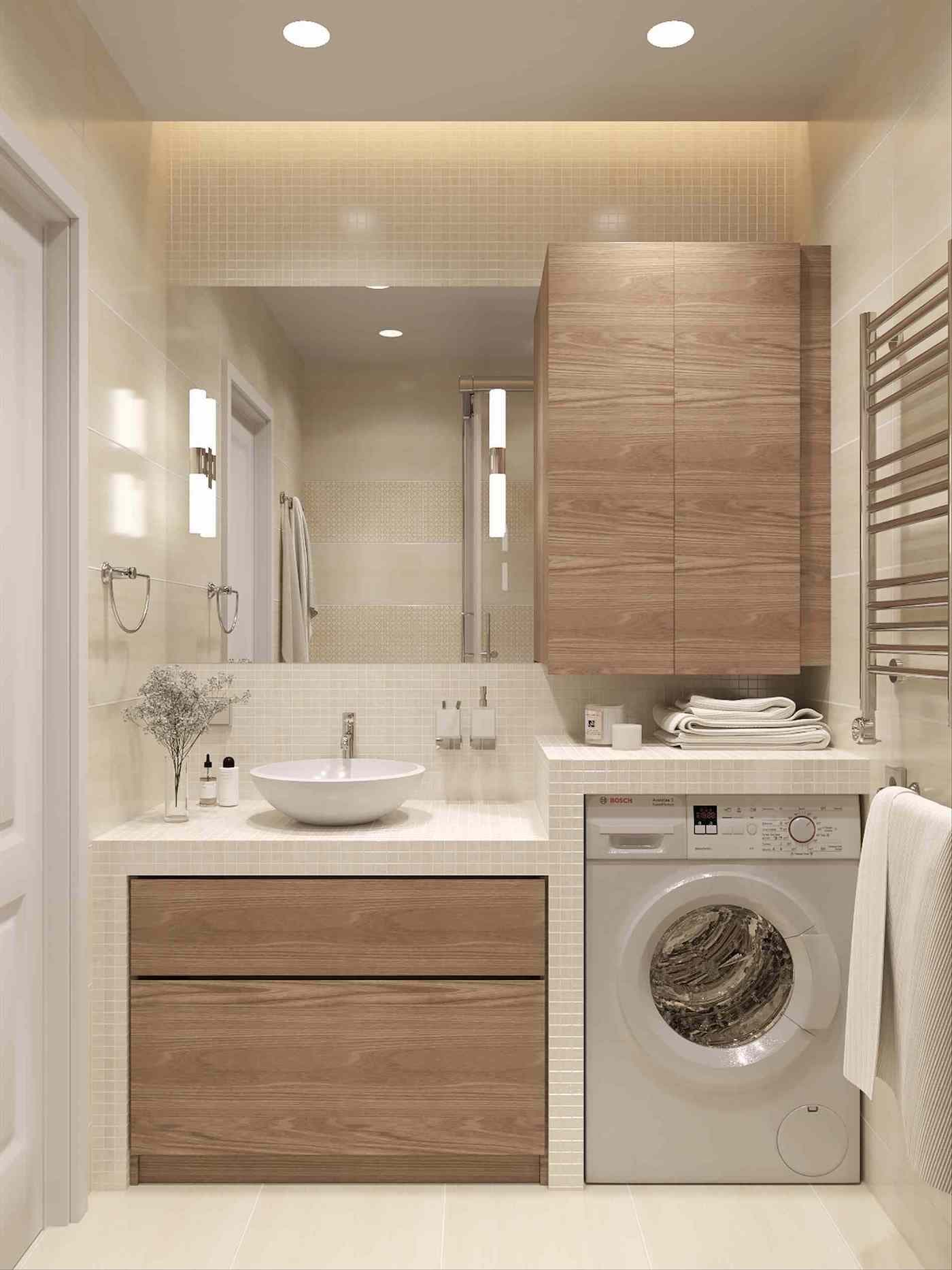 armoire intégrée dans la salle de bain