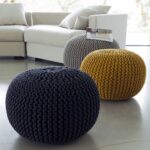 pouf in maglia scuro