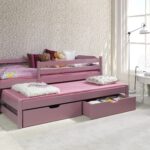 lit gigogne rose