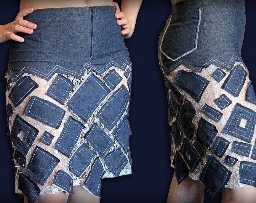 conception de jupe en jean