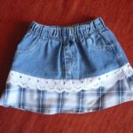 conception de photo de jupe de jeans de bricolage