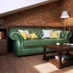 canapé vert dans les idées de design d'intérieur