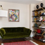 canapé vert dans la décoration intérieure