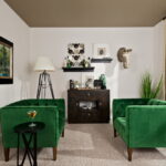 canapé vert dans la décoration photo intérieure