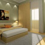 rideaux dorés pour la chambre