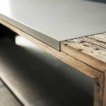 mesa de móveis de concreto