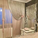 beige muslin curtains