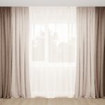 beige curtains gradient
