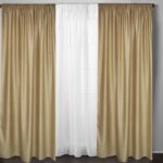 white tulle with caramel curtains
