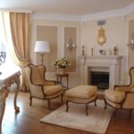 beige curtains empire
