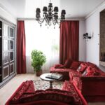 ستائر بورجوندي في المنزل