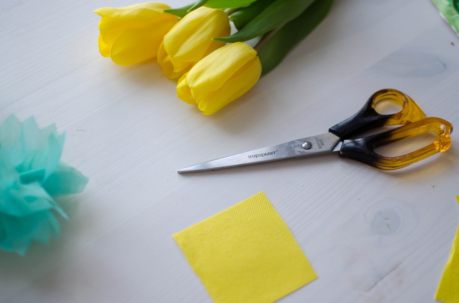 serviette de table tulipe