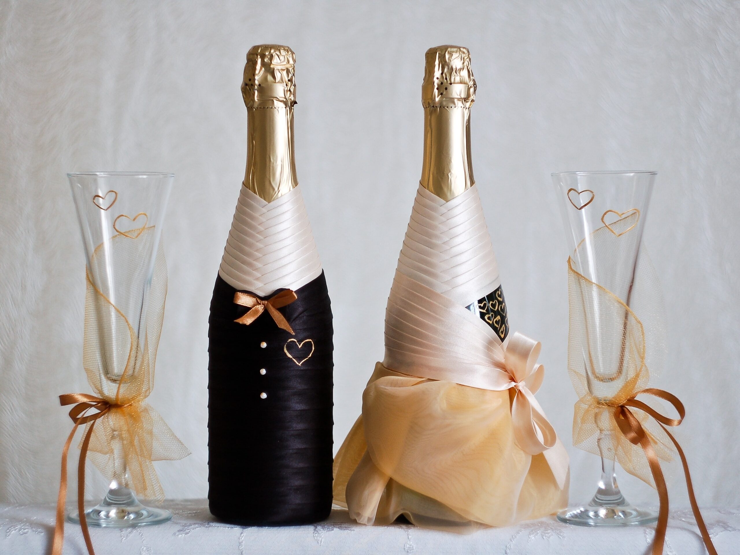 rubans de décoration de bouteille pour mariage