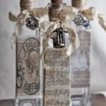 décor de bouteille avec des notes