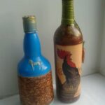 coq de décor de bouteille