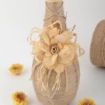décor de bouteille grande fleur