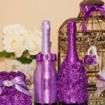 décor de bouteille violet