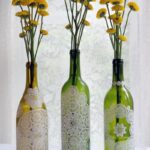 dentelle décor bouteille