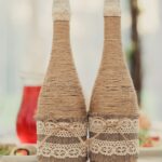 décor bouteille corde avec dentelle