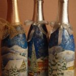 décor de bouteille hiver