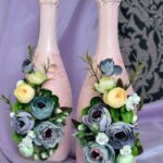 roses de décor de bouteille