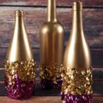 décor de bouteille de paillettes
