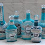 décor bouteille turquoise