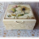 bunga decoupage kotak hiasan